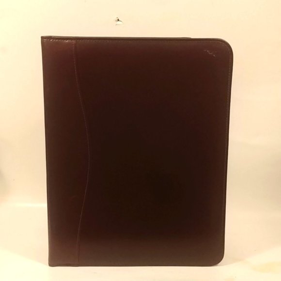 DeBon Leather Velvet Touch Hide USA Made Portfolio Organizer Brief Case Folder - Picture 6 of 6